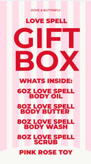 LOVE SPELL GIFT BOX W/ PINK ROSE